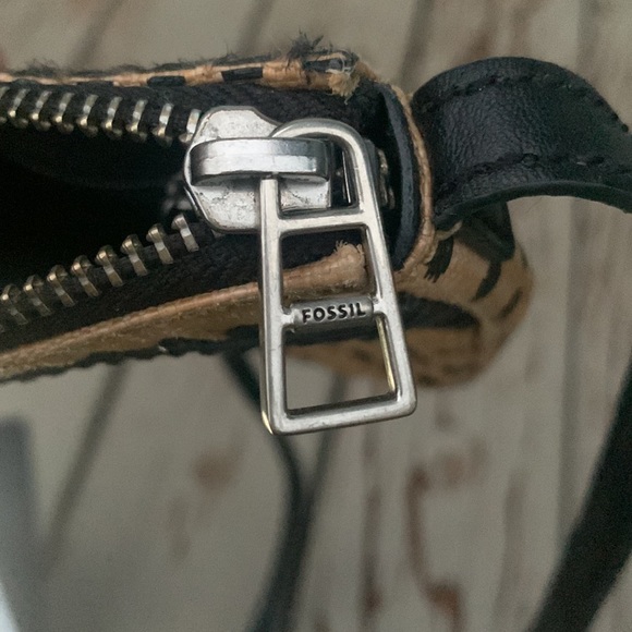 FOSSIL Dawson small Crossbody dot pattern tan black - Picture 7 of 13